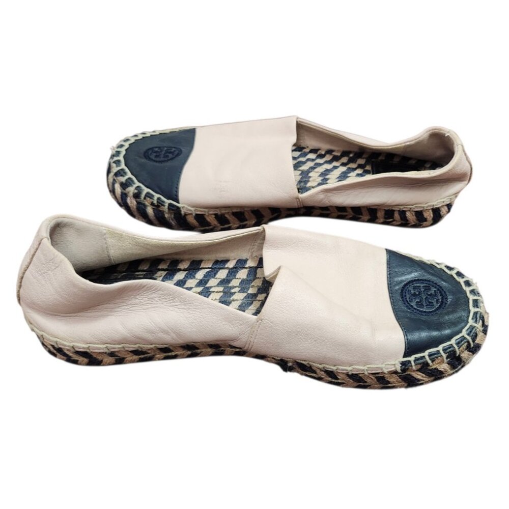 Tory Burch Cream and Black Espadrille Flats - Picture 5 of 11